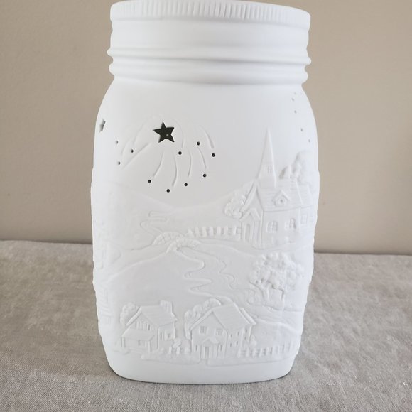 SCENTSY Celebrate Warmer White Ceramic Wax Melt Holder Canada Day Fireworks - Picture 5 of 7